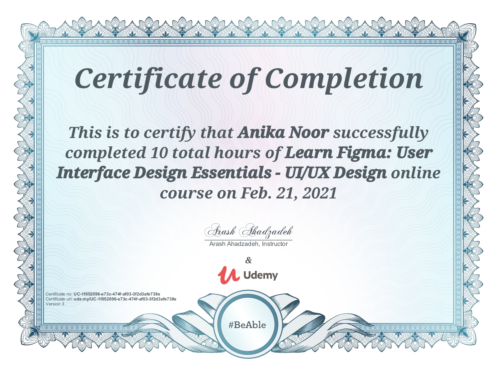 Coursera Certificate