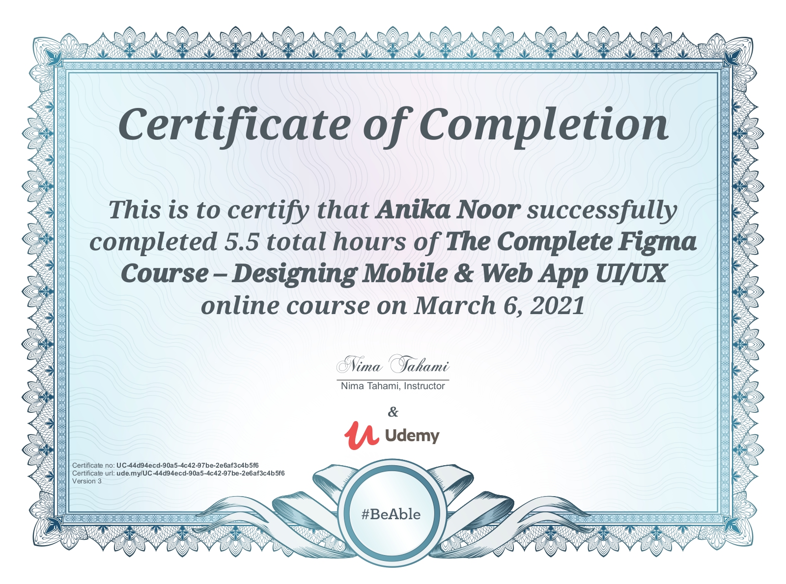 Coursera Certificate