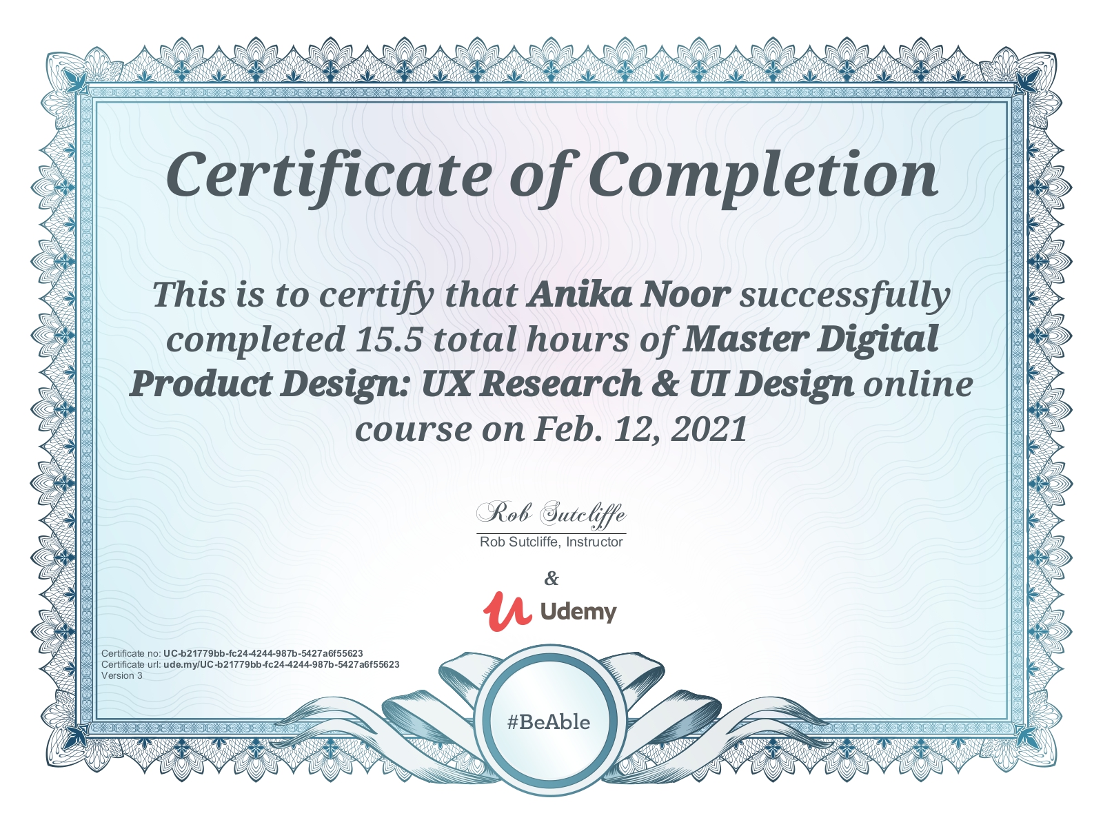 Coursera Certificate