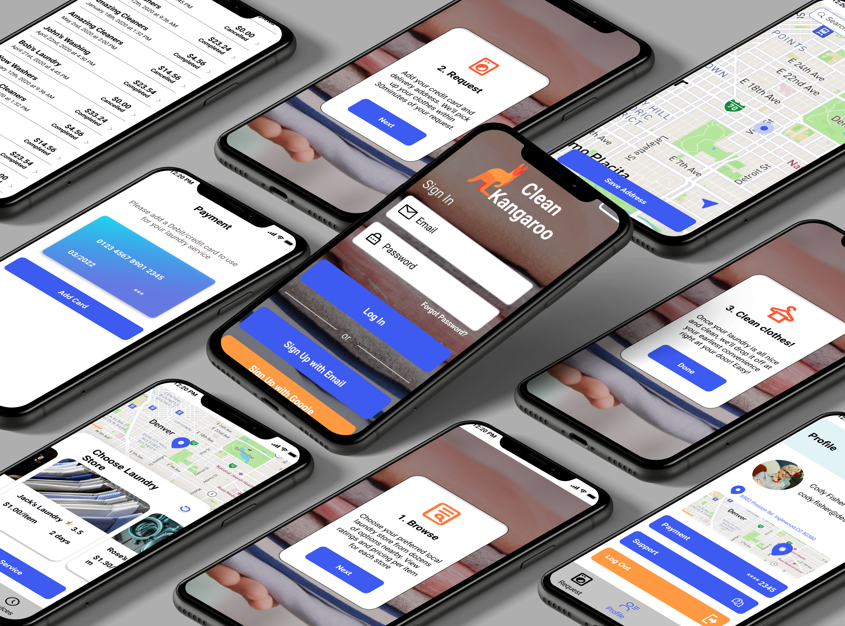 clean kangaroo laundry app banner image